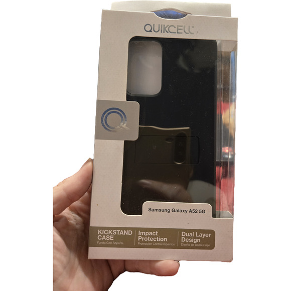 Quikcell Samsung galaxy A52 5G black phone case with kickstand - Picture 1 of 3